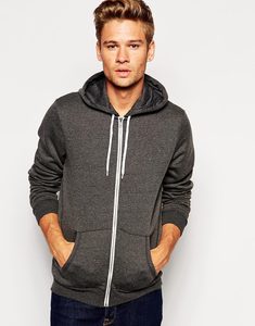 Sweat à capuche blanc pour homme, coupe classique, couleur unie, style décontracté, en tissu French Terry, tendance 2026 - Product Image 1