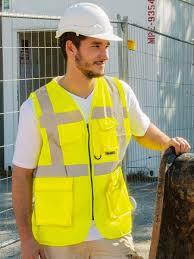 Men's High Visibility Yellow Safety Vest Reflective <b>Strips</b> Casual Summer Outerwear V-Neck Sleeveless Work Wear - Product Image 3