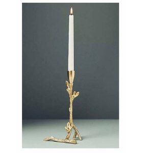 Hot Selling Aluminium Floral Menorah Candle Holder Metal Menorah Handmade Candle Holder Ideal for Wedding Party Centerpiece - Product Image 3