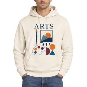 Sudadera con capucha para hombre, diseño Cream Arts, estampada, corte regular, informal. - Product Image 1