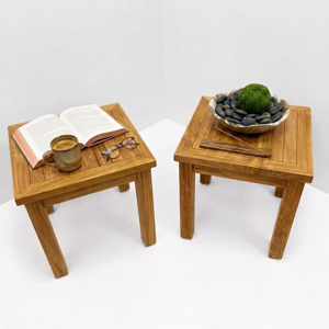 Mesa de Madera de Teca Sólida para Hotel, Mesa Auxiliar de Grado Comercial para Proyectos de Hoteles de Lujo, Proveedor de Mesas de Noche para Dormitorios - Product Image 1