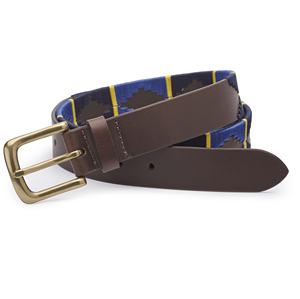 Ceinture POLO BELT, ceinture argentine, cuir de vachette pleine fleur 100%, boucle en laiton durable - largeur 32 mm, épaisseur 4 mm, couleur tan noir - Product Image 1