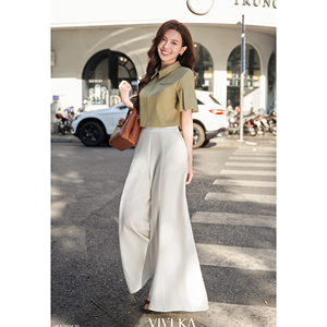 Blusa Elegante para Mujer, Color Oliva, Cierre Frontal con Cremallera, Estilo Oficina, Casual de Negocios, Cómoda, Tipo Croptop, ODM OEM LEX - Product Image 2