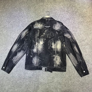 Fabricants de vêtements en gros OEM, veste en jean décontractée vintage en coton lavé de haute qualité sur mesure - Product Image 3