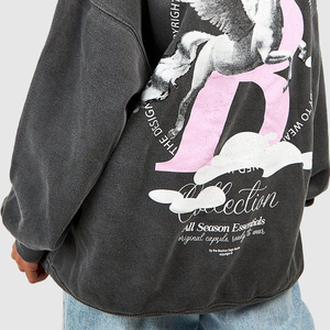 Sweat-shirt polaire à capuche oversize pour femme, couleur unie, épaules tombantes, manches longues, respirant, pour l'automne, longueur longue, en coton - Product Image 5