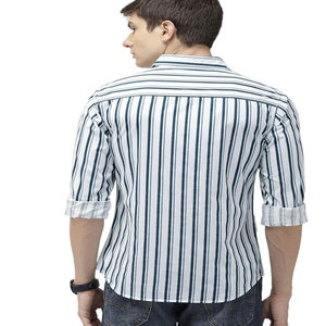 <b>Men's</b> Solid Color Cotton Casual Full Sleeve <b>Shirt</b> with Oversized Button Breathable <b>Cuban</b> Collar Design Custom <b>for</b> Teenagers - Product Image 6