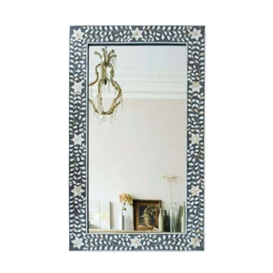 FAIZA CRAFT FC-508 Home Decoration Luxury Hotel Modern Handmade <b>Wall</b> Mounted <b>Mirror</b> with Bone Inlay Wood Frame 5mm Thickness - Product Image 5