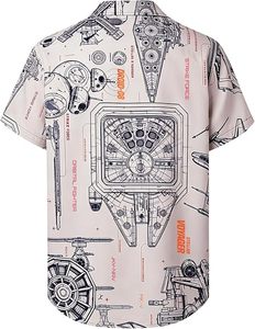 Chemise hawaïenne pour homme en coton tissé imprimé numériquement, manches courtes, boutonnée, décontractée, style Aloha, pour la plage et les vacances - Product Image 2