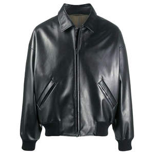 Chaqueta de Cuero Negra de Piel de Oveja de Primera Calidad, Estilo Urbano, 2026, Precio Económico, Chaqueta de Cuero de Invierno para Hombre - Product Image 1