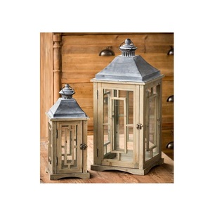 Customised Large Eco-Friendly Mango Wood <b>Hurricane</b> Handmade <b>Lantern</b> Home Decoration Christmas Garden High Quality Letterpress - Product Image 1
