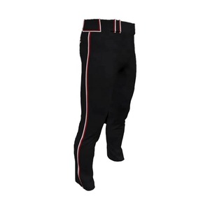 Pantalon de baseball noir pour homme, fermeture éclair, coupe classique, évacuation de l'humidité, respirant, antibactérien, protection UV, 100 % polyester - Product Image 1