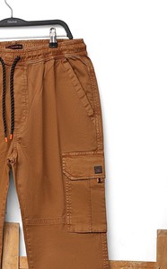 Men Cargo Pull-On <b>Joggers</b> Elastic Waist Utility Pants Multi-Pockets <b>Slim</b> Fit Canvas Stretch - Product Image 3