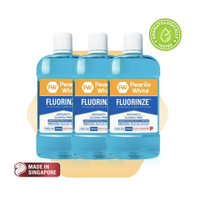 Rince-bouche antibactérien au fluorure Pearlie White Fluorinze 750 ml - Pack triple - Product Image 2