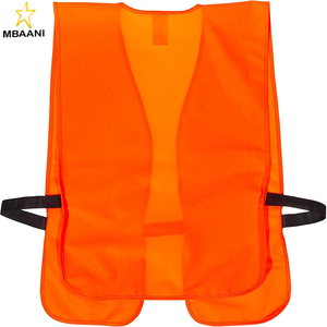 Chaleco de Caza Naranja Fluorescente para Adultos con Cierre de Velcro - Equipo de Seguridad de Alta Visibilidad para Hombres y Mujeres - Product Image 1