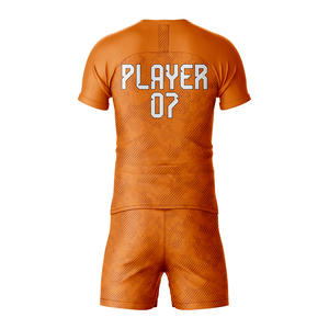 Uniformes de Fútbol Personalizados con Transferencia Térmica para Clubes Masculinos, Ecológicos, 100% Poliéster, Transpirables, Conjunto de Camiseta y Pantalones Cortos - Product Image 5