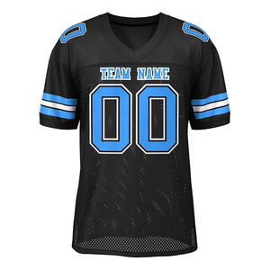 Camiseta de Fútbol Americano Personalizada al por Mayor, Hecha a Medida, Transpirable, 100% Poliéster, Logotipo Frontal, Secado Rápido - Product Image 2