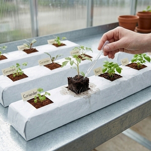 Sacs de culture en cocofibre biodégradables en gros pour semis de légumes et fraises - Sacs de pépinière en plastique respirant écologiques - Product Image 3