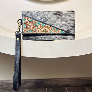 Nuevos bolsos de hombro de cuero de vaca genuino hechos a mano personalizados con bolso de mano triple para mujer, conjuntos de 2 piezas - Product Image 6