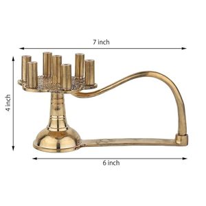 Brass Antique <b>Incense</b> Holder for Home Office Decor Golden Finish Handmade Agarbatti Stand - Product Image 2