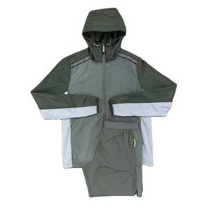Conjunto de Pantalones Cortos y Chaqueta Cortavientos de Nailon Impermeable para Hombre, Diseño de Contraste de Color, Servicio OEM, Hecho a Medida, Fabricante Pakistaní, Verano-Otoño - Product Image 3