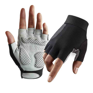 Guantes de Gimnasio con Gancho y Bucle en Toda la Palma, Unisex, Personalizados, de Cuero, Medios Dedos, OEM, para Levantamiento de Pesas, Transpirables, Antideslizantes - Product Image 3