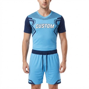 Conjunto Deportivo para Hombre, Camiseta y Pantalones Cortos con Cuello en V, Estampado por Sublimación, Color Rojo y Negro, para MMA - Product Image 5