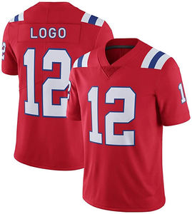 Maillot de football américain unisexe pour adultes, respirant, à manches courtes, imprimé personnalisé, 100% polyester, protection UV, devant - Product Image 4