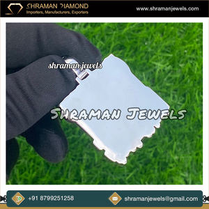 SHRAMAN Hip Hop 925 <b>Silver</b> Lab Grown Diamond Enamel Custom 3D Name <b>Necklace</b> Big Pendant Charms Rhodium Plated Fine Jewelry - Product Image 2