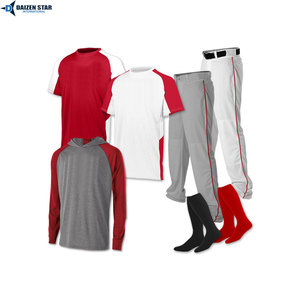 Unisex Baseball Uniform Set Breathable Lightweight Moisture Wicking Quick Dry 100% Polyester All Seasons Sportswear - Product Image 5
