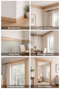 Nouveau design de matériau de construction en bois d'érable, moulures décoratives pour murs, moulures de construction, utilisation professionnelle, réutilisable, durable - Product Image 5