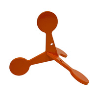 Cible de tir portable mini 12x12x12cm orange pour lance-pierre, épaisseur 4mm, réinitialisation automatique, haute visibilité