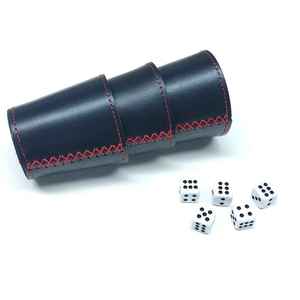 สินค้ามาใหม่ ถ้วยลูกเต๋าหนังวัวแท้ 100% ออกแบบตามสั่ง OEM ขนาด 16 เซนติเมตร พร้อมโลโก้สั่งทำ - Product Image 6