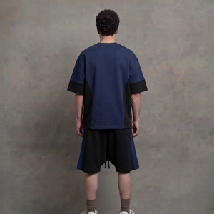 ชุดลำลองแฟชั่นใหม่ 2 สี เสื้อยืดและกางเกงขาสั้นผู้ชายไซส์ใหญ่พิเศษ ผ้าฝ้าย 100% รับสกรีนโลโก้ - Product Image 4