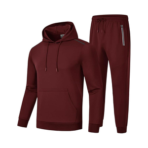 <b>Mens</b> White Hooded Tracksuit Set Full Sleeve Solid Color Casual Joggers With Side Pockets Autumn Wear Breathable 100% Cotton - Product Image 3