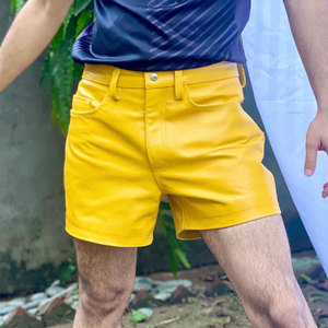 กางเกงหนังผู้ชายสไตล์ใหม่ รับสั่งทำโลโก้ กางเกงหนังผู้ชายใส่สบาย กางเกงหนังสั่งทำ - Product Image 1