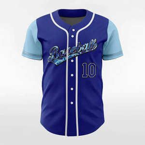 Latest 2026 New Arrival Breathable Plus Size Printed Baseball Jersey Custom Size Polyester Sportswear OEM Service Quick Dry - Product Image 5