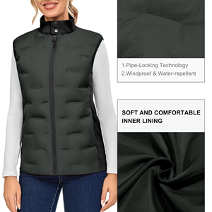 Chaleco Acolchado Plegable para Mujer, Servicio OEM, Venta al por Mayor, Estilo Simple de Algodón, Cortavientos Personalizado, Ligero y Resistente al Agua - Product Image 4