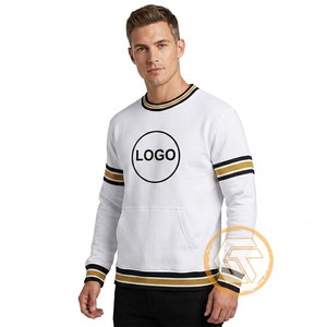เสื้อสเวตเชิ้ตคอกลมผู้ชาย ผ้าฝ้ายฟลีซ 100% พร้อมลายปักแบบชมรม ระบายอากาศได้ดี แห้งเร็ว ทรงปกติ สำหรับฤดูหนาว - Product Image 1