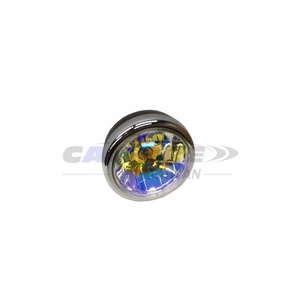 Faro Delantero Redondo de 6 Pulgadas con Lente de Color Arcoíris para Motocicleta, Marca TAIWAN CALIBRE, para Monkey DAX H4 12V con Carcasa Negra - Product Image 1