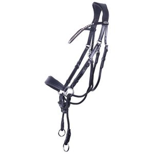 Cabestro ecuestre Bitless Horse Brida Cómodo Halter de cuero con tocado acolchado suave Accesorio al por mayor - Product Image 1