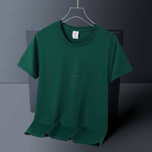 Diseño 220 Gsm Camiseta de algodón peinado Camiseta de cuello redondo Algodón orgánico Impreso Peso pesado Camiseta en blanco Camisetas de talla grande para hombres - Product Image 3