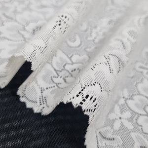 Tissu en dentelle extensible florale 36 cm en nylon et élasthanne, maille respirante et douce, couleur personnalisable, poids moyen, pour lingerie de mariage et vêtements de nuit - Product Image 5