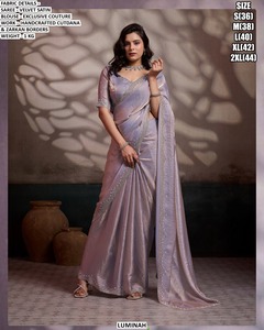 Zahira purple Drape <b>saree</b> - Product Image 2