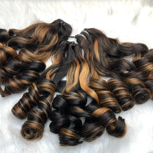 Cheveux vierges indiens 100% naturels, couleur or naturel, trame double cousue à la machine, qualité supérieure, doux et soyeux - Product Image 6