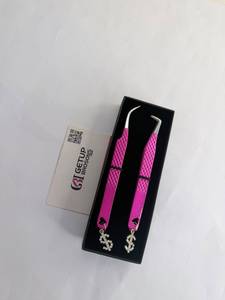 Pince à épiler rose Getup Brosons en acier inoxydable à pointe lisse de précision, emballage boîte Dollar Charm, modèle GBI-EET-3290e4fn1 10mm - Product Image 2