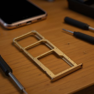 Vassoio per scheda SIM e micro SD Huawei per Y6 2018 Honor 7A Y6 Prime 2018 colore oro - Product Image 3