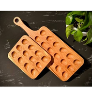 Plateau à œufs en bois pour servir et présenter les œufs, support à œufs pratique pour les fêtes et les rassemblements