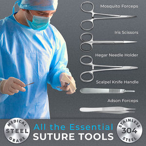 Kit complet de sutures chirurgicales en acier, kit manuel pour étudiants, instruments chirurgicaux utilisés à l'hôpital et en clinique - Product Image 4