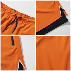 Men's Premium Sport <b>Shorts</b> 2 in 1 Dual <b>Compression</b> Layer Zip Pockets High Quality Fabric Custom Branding OEM Wholesale Factory - Product Image 5