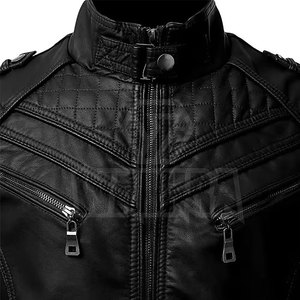 WADHRA GLOVES CORPORATION Veste d'hiver intemporelle en cuir de qualité supérieure, doublure en polyester doux, respirante, à capuche, classique pour homme - Product Image 6